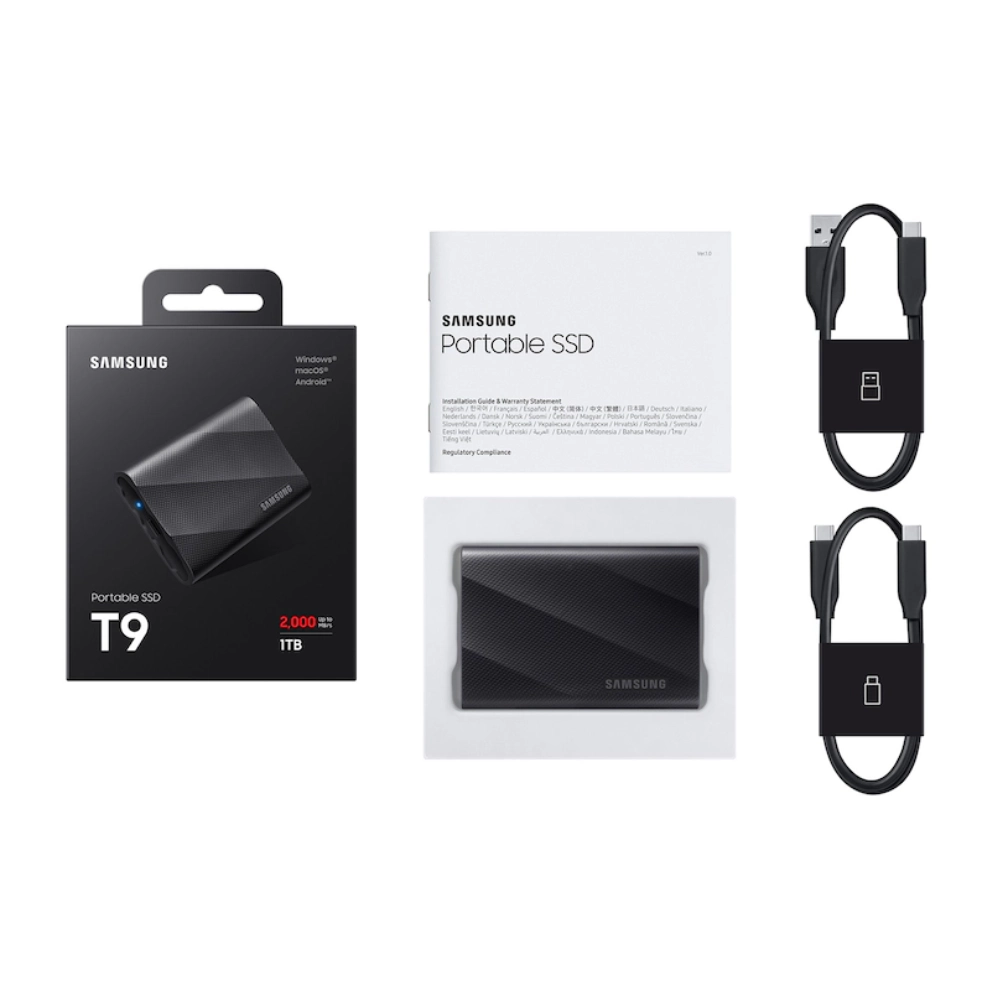 Samsung External SSD 1TB T9 (With USB 3.2) Black view 7
